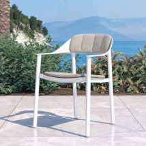 Lot de 2 fauteuils de jardin aluminium Monte Carlo - Blanc