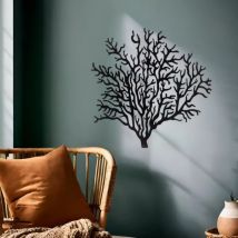 Décoration murale en métal (H56 cm) Corail Noir