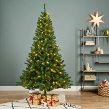 Sapin de Noël artificiel lumineux 640 LED H300 cm King Vert sapin