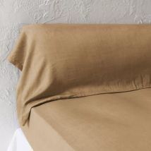 Taie de traversin lyocell Tencel lavé (27 x 185 cm) Olivia Camel
