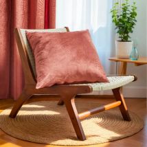 Coussin carré velours (60 x 60 cm) Fern Terracotta