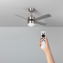 LED-Deckenventilator Cygnus Nickel 107cm DC-Motor - Nickel
