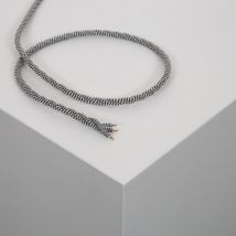 Geflochtenes Textilkabel Schwarz und Weiss Mehrere Optionen