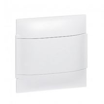 Unterputzdose Practibox S für Vorgefertigte Trennwände Transparente Tür 1x4 Modul LEGRAND 134064 Weiß