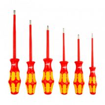 Jeu de 6 Tournevis Isolant Plat/Philips VDE 1000V GEF K01S K01S