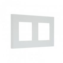 Cadre PC 2 Emplacements Modern Blanc pour Interrupteur Modern Tactil