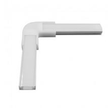 Jonction en L pour Profilé Aluminium en Saillie pour Ruban LED Double jusqu'à 20mm Blanc