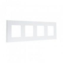 Cadre PC 4 Emplacements Modern Blanc pour Interrupteur Modern Tactil