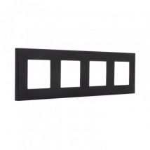 Cadre PC 4 Emplacements Modern Noir pour Interrupteur Modern Tactil