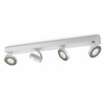 Plafonnier LED Dimmable 4x4.5W PHILIPS Clockwork Aluminium