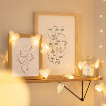 Guirlande LED Cœur à Piles 1.7m Blanc