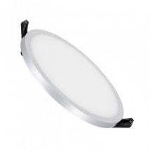 Dalle LED Ronde Slim Surface 16W LIFUD Grise Coupe Ø135mm Blanc Neutre 4000K