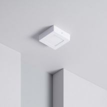 Plafonnier LED Carré 6W 120x120 mm Blanc Chaud 2800K - 3200K