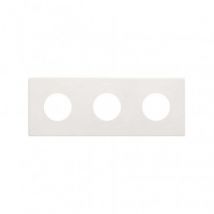Cadre 3 Emplacements Esthétique Minimal pour Prise Schuko CLEAN SIMON 270 27110630 Blanc