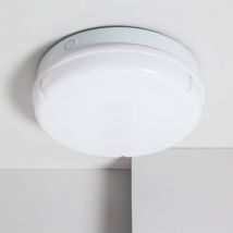 Plafonnier LED Extérieur Rond 24W Hublot White IP65 Ø285 mm avec Éclairage de Sécurité Non Permanent Blanc Froid 6500K