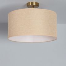 Plafonnier Métal et Tissu Quitón Beige