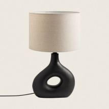 Lampe à Poser Céramique Idala Noir