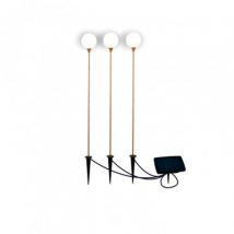 Lampe de Jardin LED Bruna 80 3 Piquets Solaire + Battery Brass 2700K - 4500K