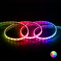 Ruban LED RGB 24V DC 60LED/m 5m Submersible IP68 Largeur 12mm Coupe tous les 10cm RGB
