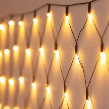 Rideau de Guirlandes LED Exterieur Red 2m Blanc Chaud 2700K