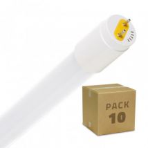 Pack de Tubes LED T8 G13 en Verre 60 cm Connexion Unilatérale 9W 120lm/W (10 unités) No Flicker Blanc Neutre LED Starter