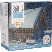 Rideau de Guirlande LED Extérieur 12m Carámbano Blanc Chaud 2700K