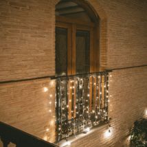 Rideau de Guirlande LED 3m Blanc Chaud 2700K - 3200K