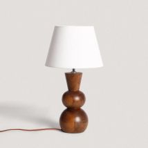 Lampe à Poser en bois Vinda ILUZZIA Blanc