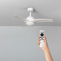 Aran White LED Ceiling Fan with DC Motor 107cm - White