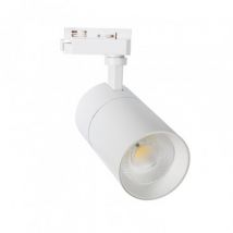 20W New Mallet Dimmable LED Spotlight for a Single-Circuit Track with Selectable CCT (UGR15) - White
