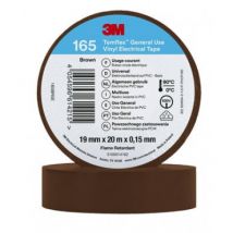 Temflex 165 PVC Insulation Tape 19mm x 20m 3M 7100184800 - Brown