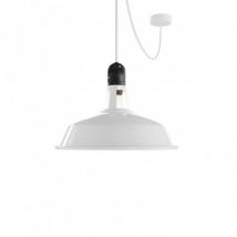 Eiva Elegant Outdoor Pendant Lamp with Aluminium Lamp Shade IP65 Creative-Cables PDENE50SM01PAM11VBL - White