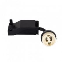 Ceramic GU10 Lampholder Cable 100mm and Connector - Black