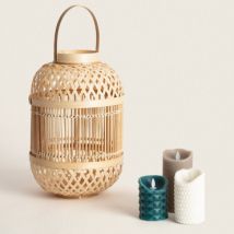 Anahi Bamboo Table Lamp - Mix colour