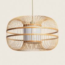 Ofelia Bamboo Pendant Lamp - Green Textile