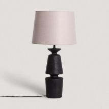 Alaia Wooden Table Lamp ILUZZIA - Taupe