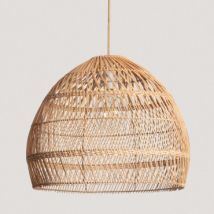 Yamil Rattan Pendant Lamp ILUZZIA Ø550 mm - Natural Textile