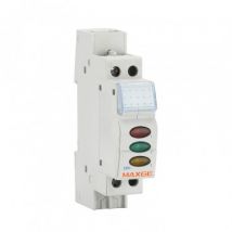 Indicatore Luminoso Triplo LED MAXGE Alpha+ EPSLT 230VAC Rosso - Giallo - Verde