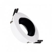 Portafaretto Downlight Conico Basso UGR Nero per Lampadina LED GU10 / GU5.3 Foro Ø 90mm Bianco - Nero