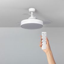 Ventilatore da Soffitto LED Dalori Bianco 106cm Motore DC Bianco