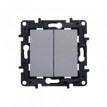 Kit Interruttore Doppio LEGRAND Niloé Step Alluminio