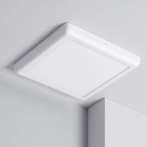 Plafoniera LED 24W Quadrata Metallo 300x300 mm Design Bianco Bianco Freddo 6000K - 6500K