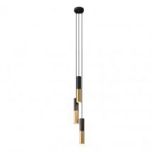 Lampada a Sospensione Multipla a Tre Cadute in Metallo SPM3VNRM04K2SPOT CREATIVE CABLES Ottone Satinato