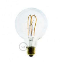 Lampadina Filamento Curvo con Doppio Anello LED E27 5W 280lm G95 Bianco Caldo 2200K