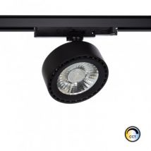 Faretto LED Binario Trifase 30W New Onuba CCT Nero CRI90 No Flicker UGR16 Selezionabile (Caldo-Naturale)