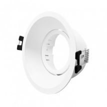 Portafaretto Downlight Circolare Lampadina LED GU10 / GU5.3 Foro Ø85 mm Bianco