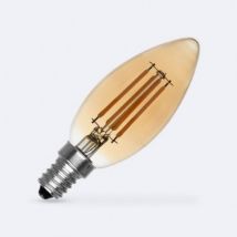 Lampadina Filamento LED E14 4W 470 lm C35 Candela Oro Bianco Caldo 2700K