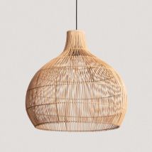 Lampa Rattanowa Wsząca Kaikura-L ILUZZIATekstylny Czarny