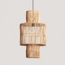 Lampa Rattanowa Wisząca Bonghani ILUZZIATekstylny Czarny