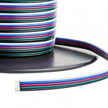 Rolka 100m Kabel Elektryczny Płaski 4x0.5mm² do Taśm LED RGBRGBW